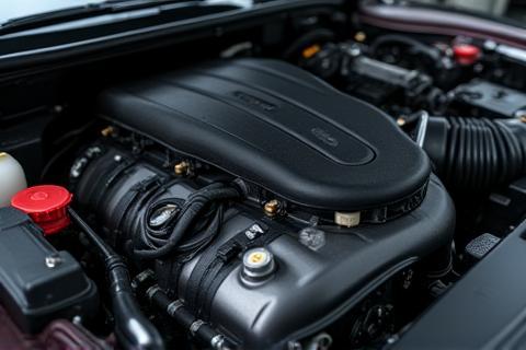 Clean engine bay after detailing