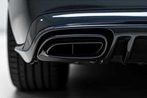 Rear view of a detailed car