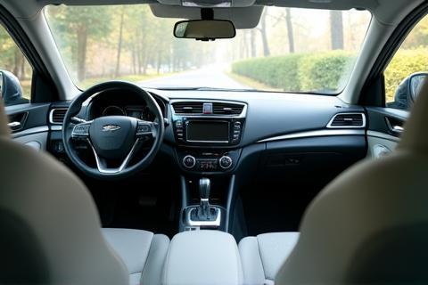Clean and detailed car interior