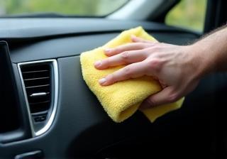Cleaning a car's interior